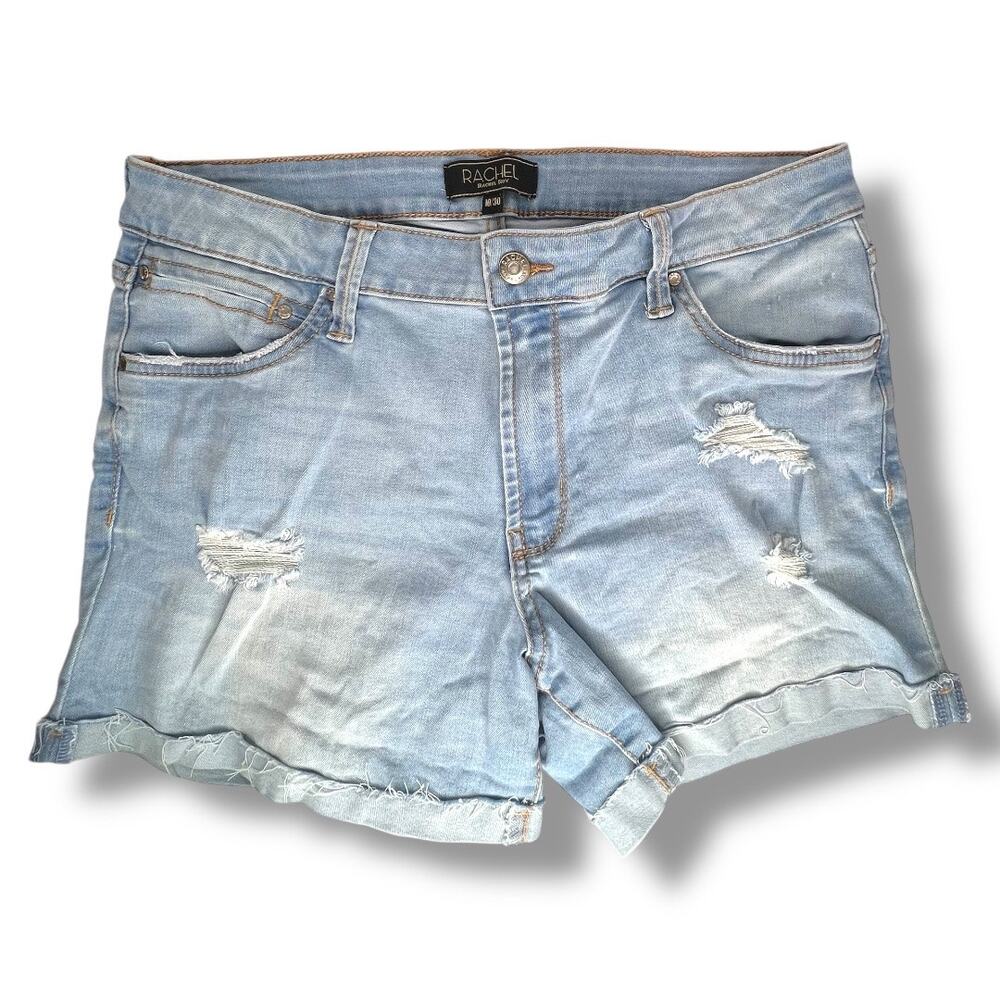 Rachel Rachel Roy Elevate Distressed Denim Jean Shorts Size 10